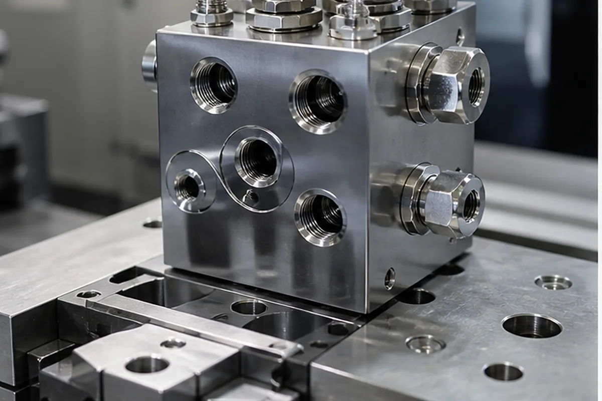 CNC machined parts and process setup for 316L Stainless Steel CNC Machining
