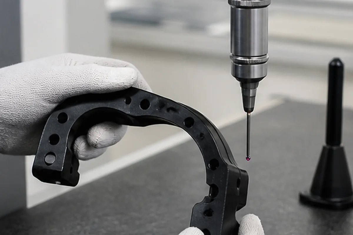 CNC part inspection setup for Anodizing