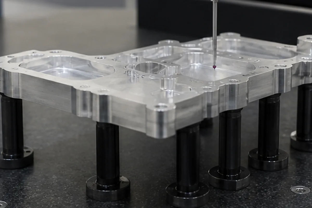 CNC part inspection setup for Anodizing Vs Powder Coating For Aluminum Parts