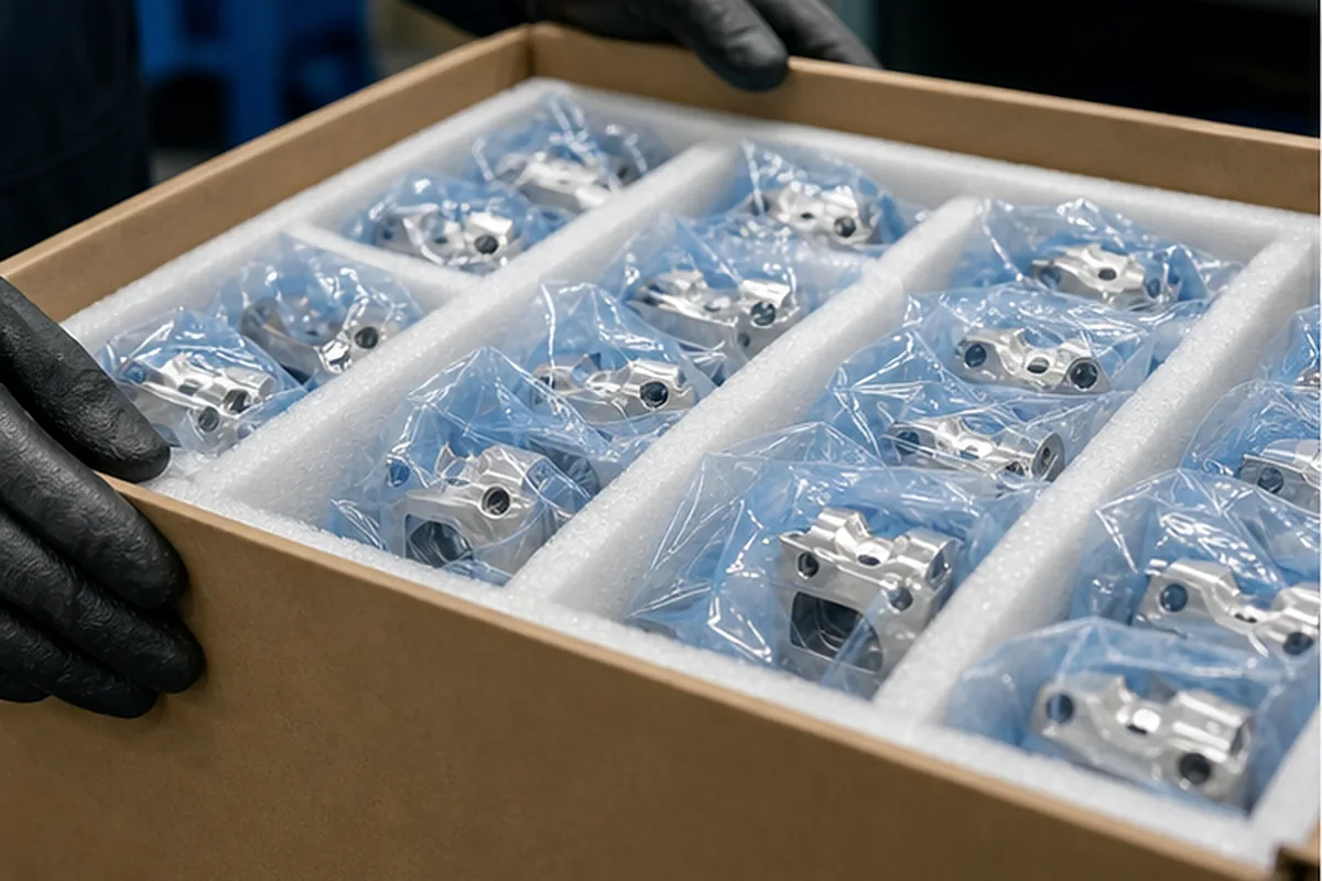 CNC part inspection setup for CNC Machined Heat Sinks