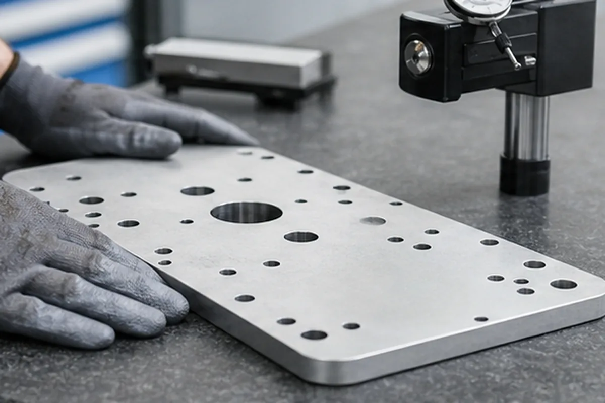 CNC part inspection setup for CNC Machining Industries
