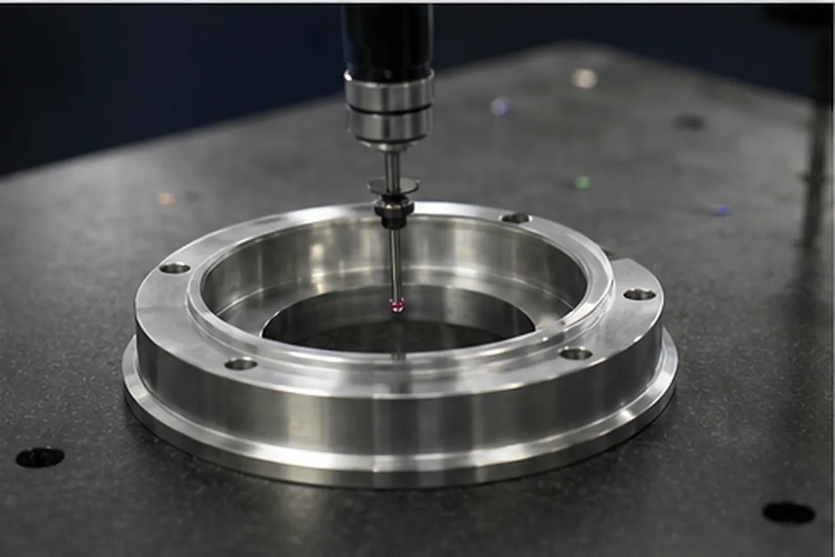 CNC part inspection setup for CNC Machining Materials