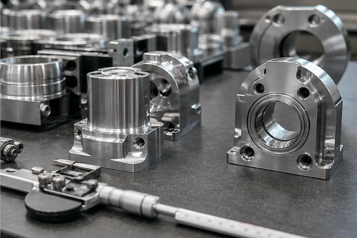 CNC part inspection setup for CNC Production Machining