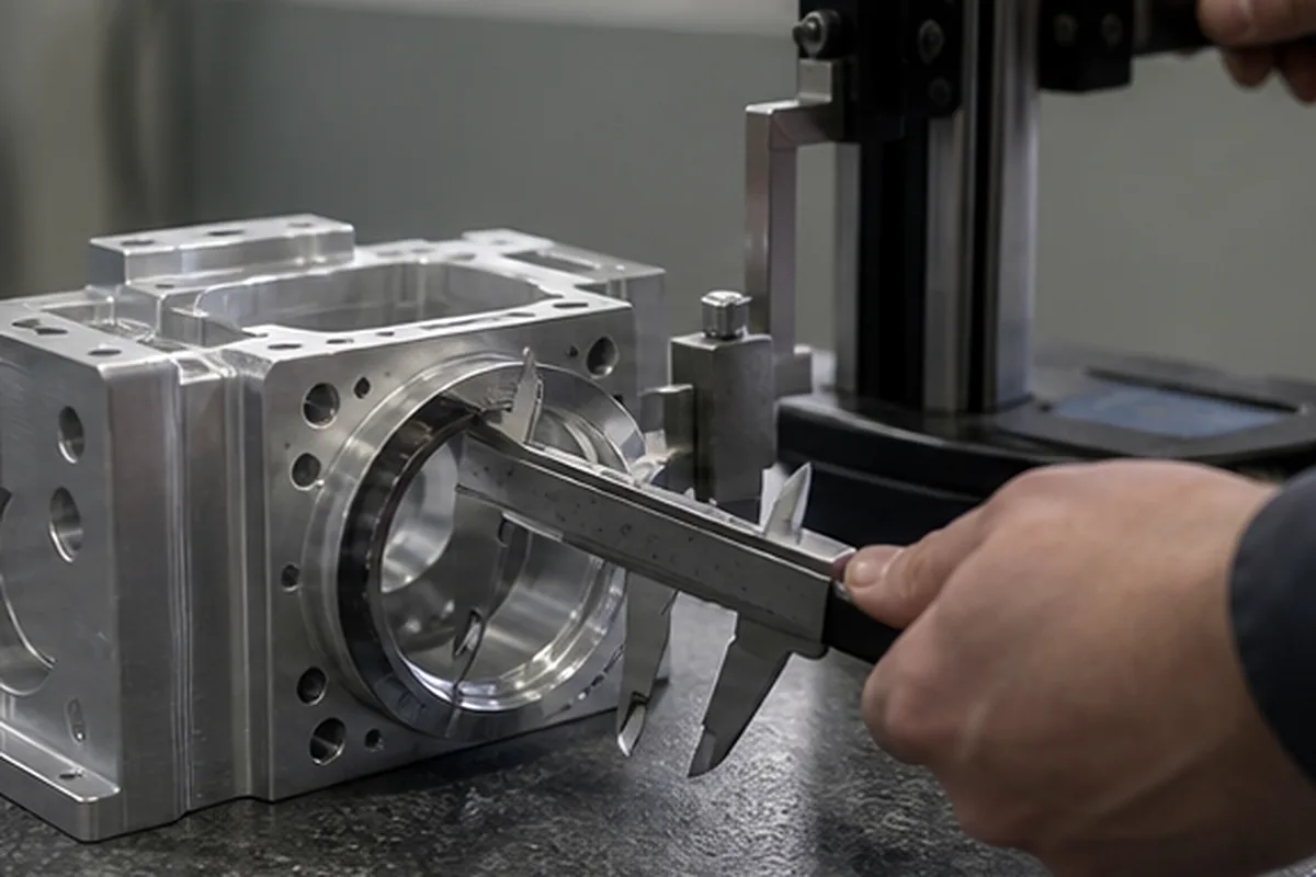 CNC part inspection setup for CNC Project Management