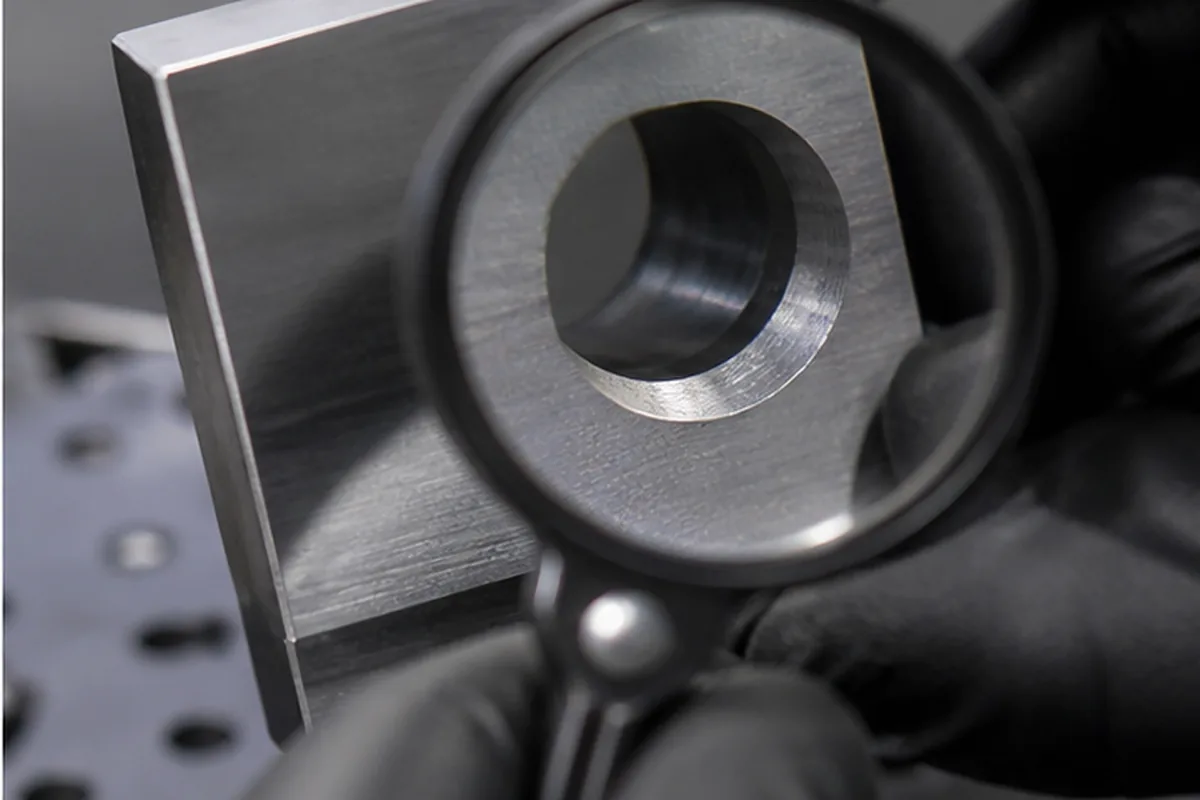 CNC part inspection setup for CNC Tolerance Chart