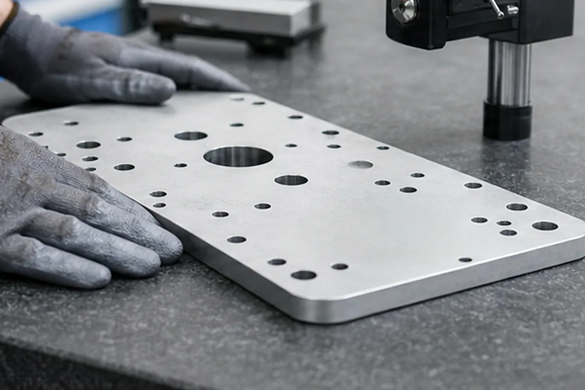 CNC part inspection setup for Common CNC Machining Drawing Mistakes