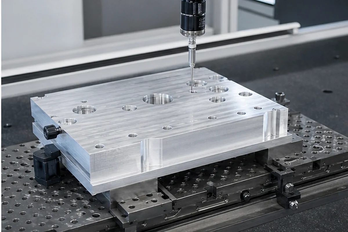 CNC part inspection setup for Electronics Equipment