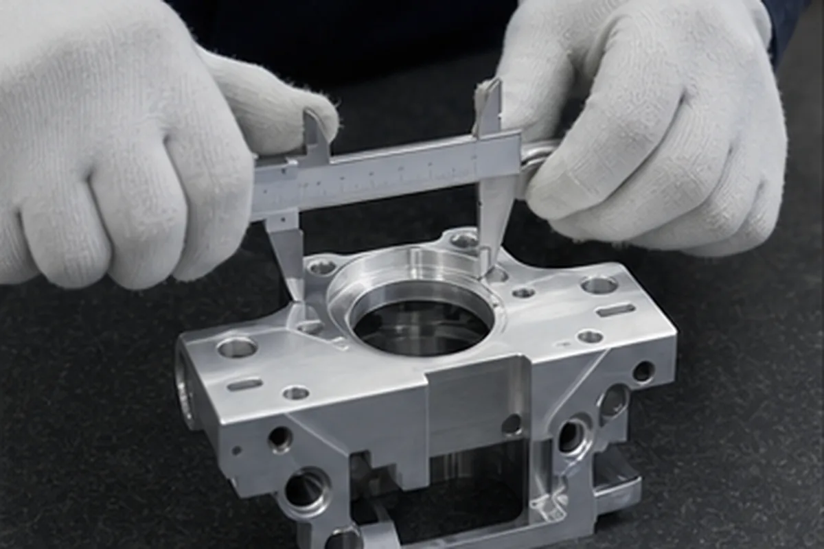 CNC part inspection setup for File Security NDA