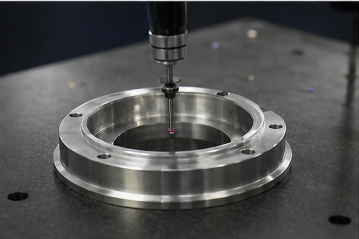 CNC part inspection setup for How It Works