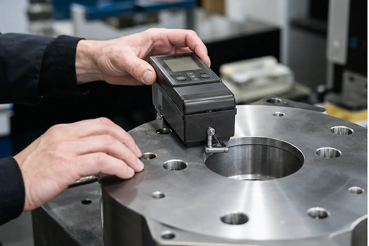 CNC part inspection setup for How Surface Finish Affects CNC Machining Cost