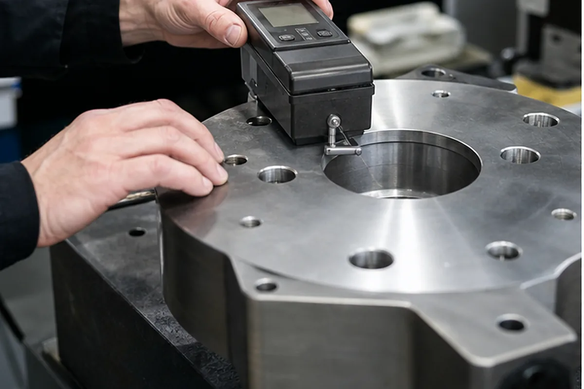 CNC part inspection setup for Industrial Equipment