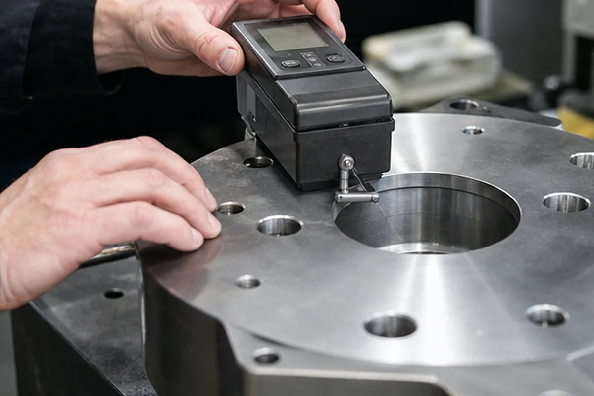 CNC part inspection setup for Optical Equipment