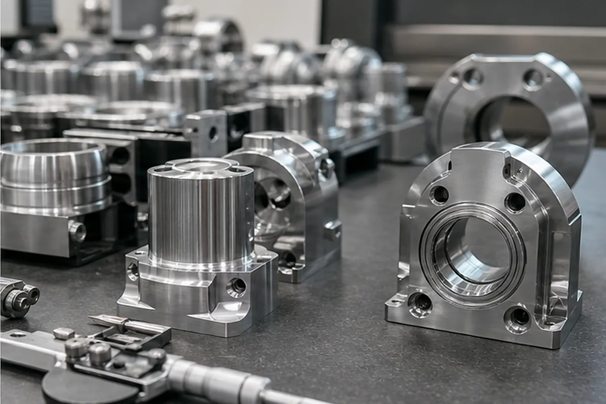 CNC part inspection setup for Optical Mounts