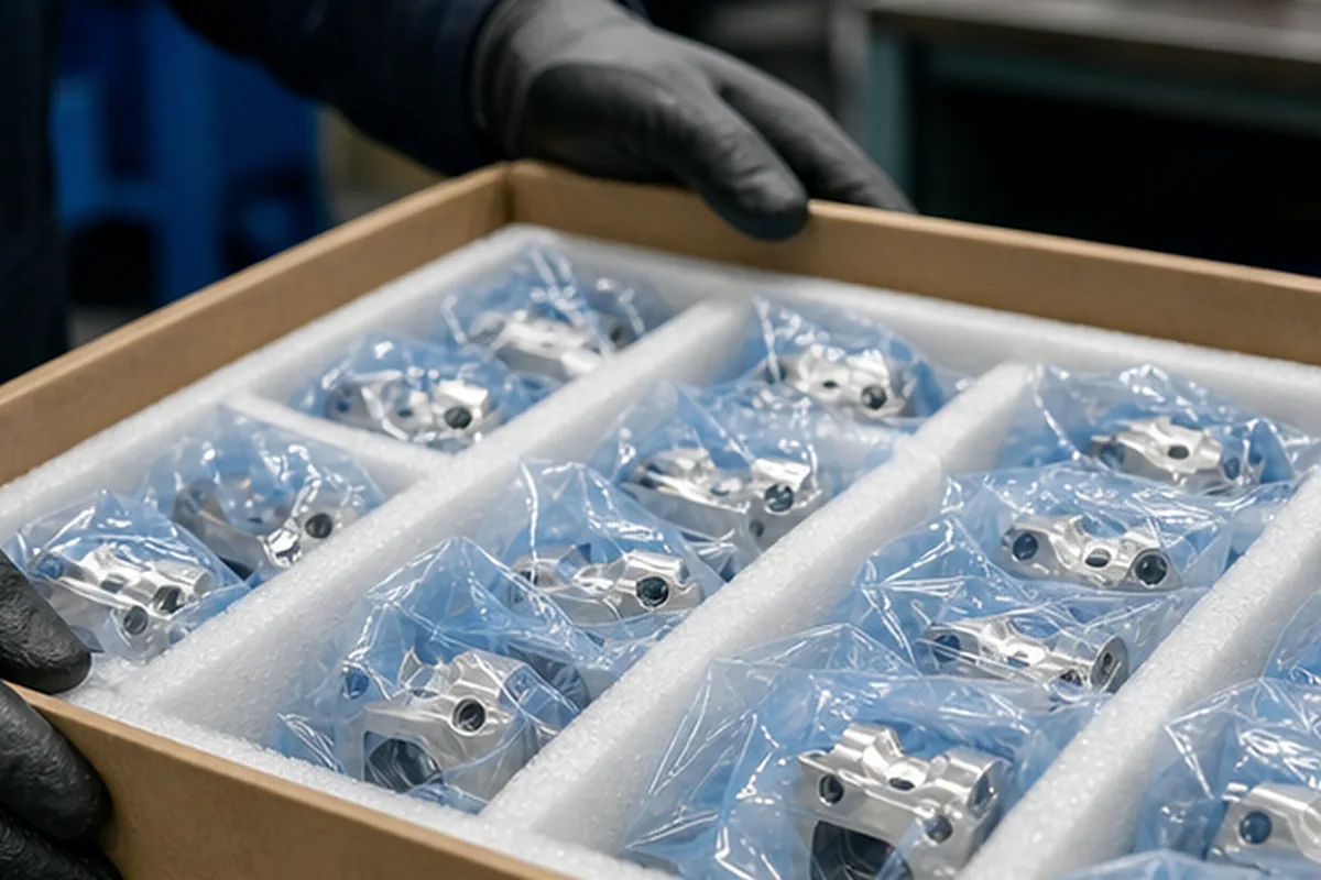 CNC part inspection setup for Precision Brackets