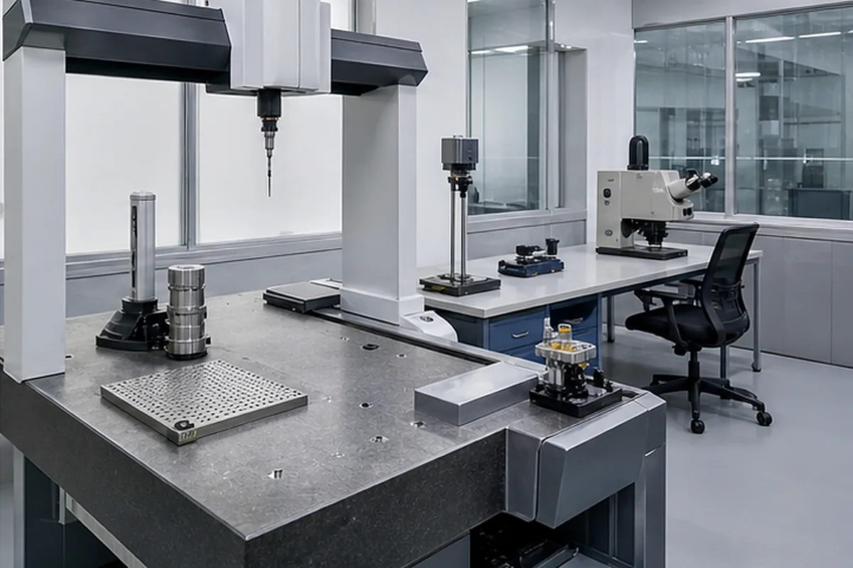 CNC part inspection setup for Research Laboratory Equipment