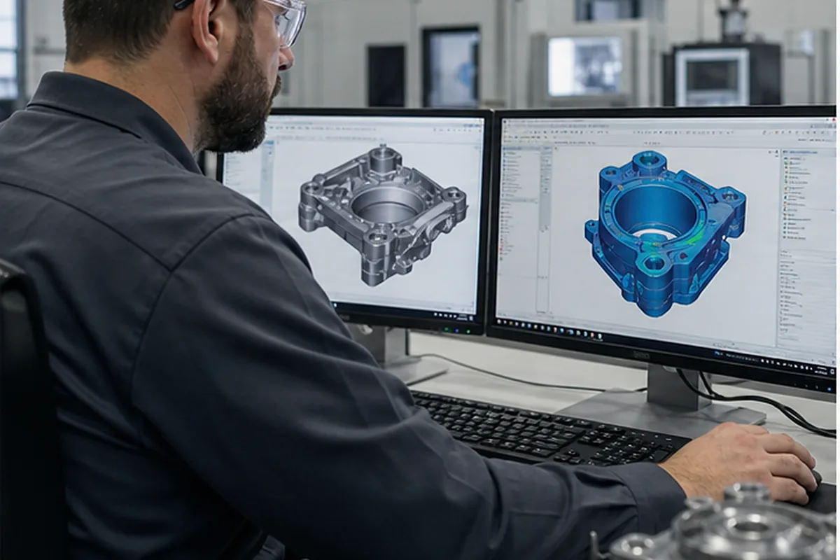 CNC machined parts and process setup for Robotics Automation