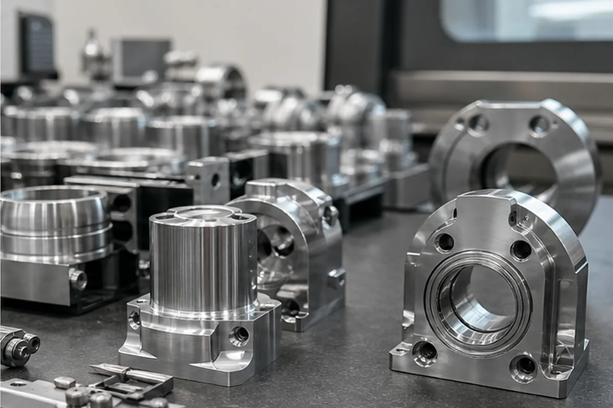 CNC part inspection setup for Small Precision Parts Machining