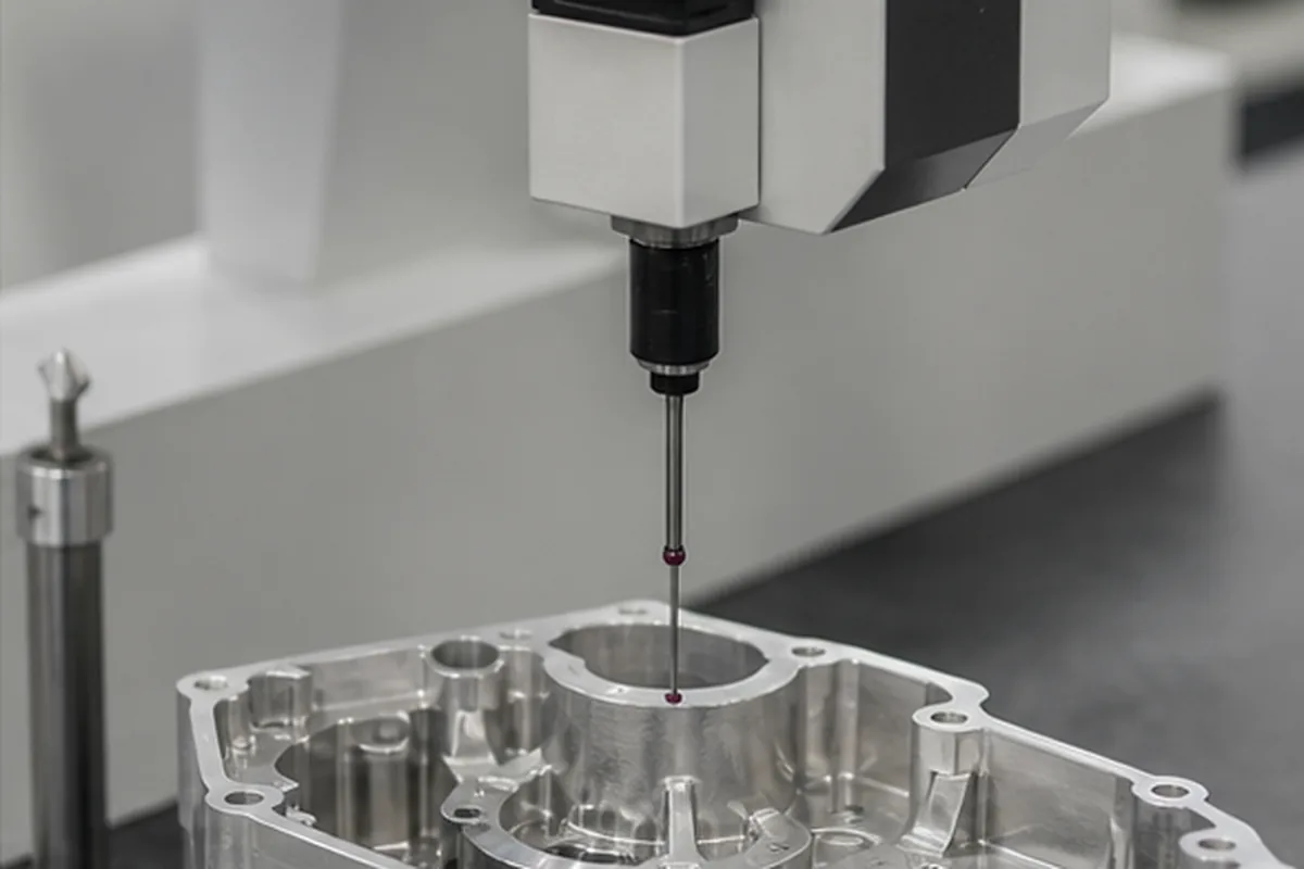 CNC part inspection setup for When To Use 5 Axis CNC Machining